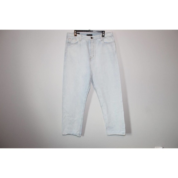 New Banana Republic Nettle Selvedge Relaxed Fit Jean Bleach Blue Men's 35 H14458 - Picture 2 of 13